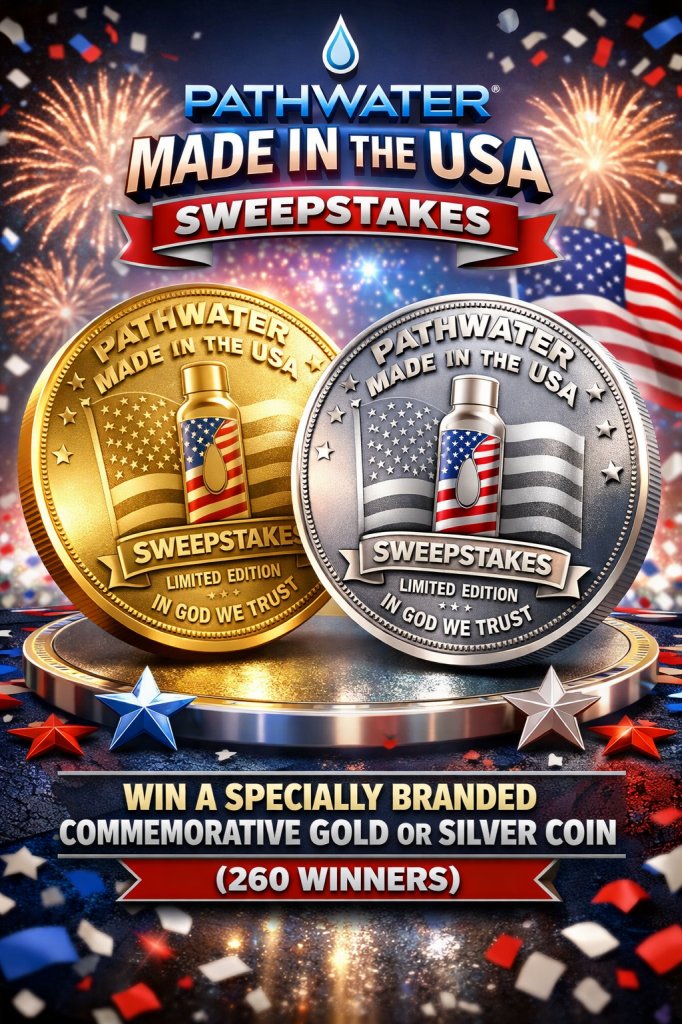 Pathwater Made In the USA Sweepstakes – Win A Specially Branded Commemorative Gold Or Silver Coin (260 Winners)