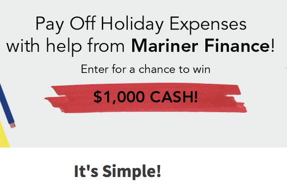 Pay Off Holiday Expenses Sweepstakes