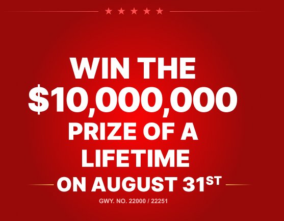 PCH $10,000,000 Giveaway - Win $10 Million Dollars Cash In The Latest