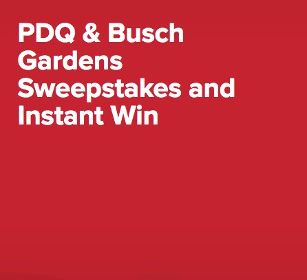 PDQ & Busch Gardens Sweepstakes