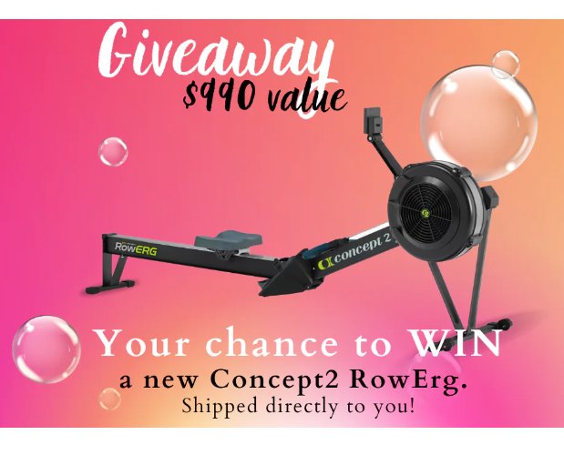 Peachy Athletic Giveaway -  Win A Concept2 RowErg Exercise Machine