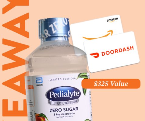 Pedialyte One Sip Closer Night In Sweepstakes - Win a $100 Amazon Gift Card, a $200 DoorDash Gift Card & More