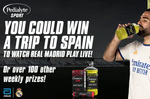 Pedialyte Sweepstakes - Win A Trip For 2 To Spain + Tickets To A Real Madrid Match