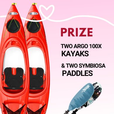 Pelican Valentine's Day Giveaway – Win 2 Pelican Argo 100X Kayaks + Paddles