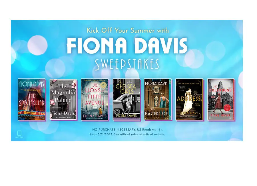 Penguin Random House Kick Off Your Summer With Fiona Davis Sweepstakes - Win Seven Books By Fiona Davis
