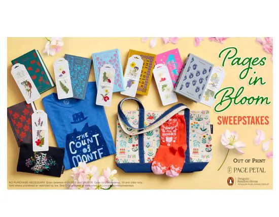 Penguin Random House “Pages In Bloom” Sweepstakes - Win 7 Classic Novels,  Bookmarks, T-shirt, & More
