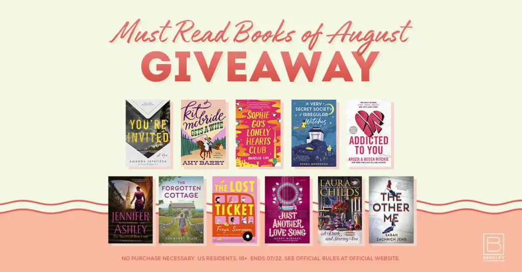 Penguin Random House's Must Read Books Of August Giveaway - Win Eleven Books