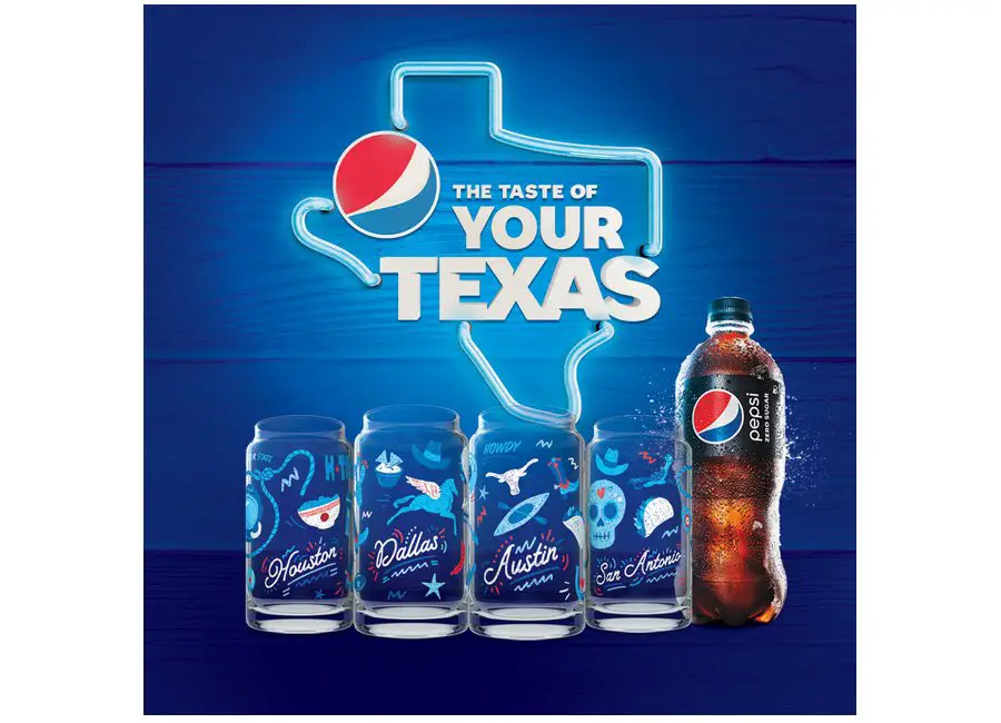 Pepsi 2023 The Taste Of Your Texas Glassware Instant Win Game