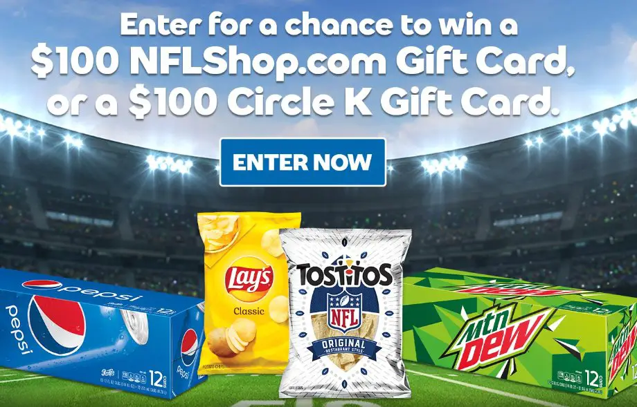 Pepsi Circle K Football Sweepstakes - Win 1 Of 100 $100 Gift Cards