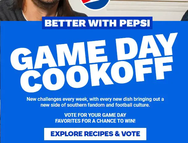Pepsi Fall Football Sweepstakes Week 1 - Win $300 In The Pepsi GameDay Cookoff Sweepstakes