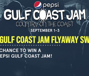 Pepsi Gulf Coast Jam Fly Away Sweepstakes