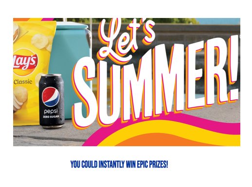 Pepsi Let's Summer Instant Win Game – Win Free Trip To Mall Of America, Movie Tickets, Gift Cards & More (100,000+ Winners)