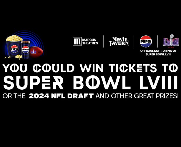 Pepsi / Marcus Theatres Football Promotion - Win A Trip To The Super Bowl, NFL Draft And More (Limited States)
