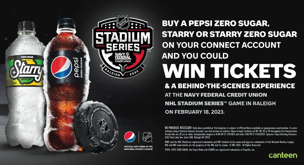 Pepsi Navy Federal Credit Union NHL Stadium Series Sweepstakes - Win 4 Tickets To The Carolina Hurricanes vs Washington Capitals Game