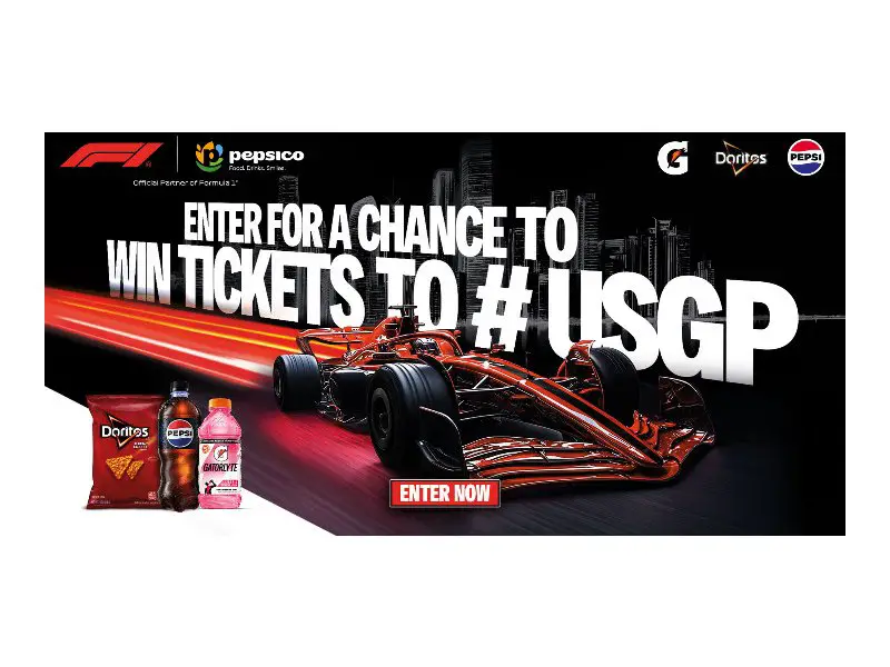 PepsiCo Austin F1 Sweepstakes - Win F1 Grandstand Tickets (Two Winners)