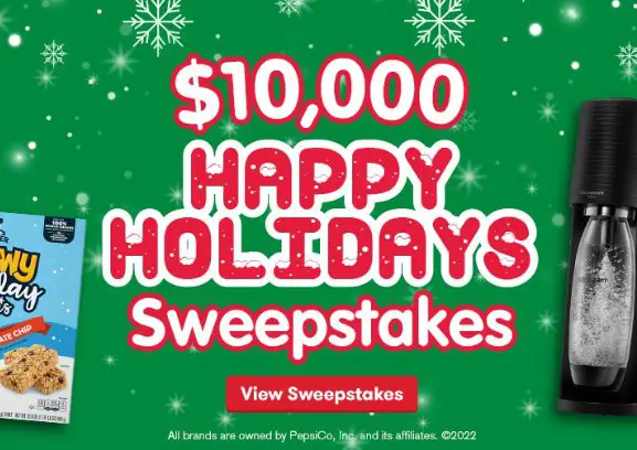 PepsiCo Tasty Rewards Happy Holidays $10,000 Sweepstakes - Win $10,000 Cash For Christmas
