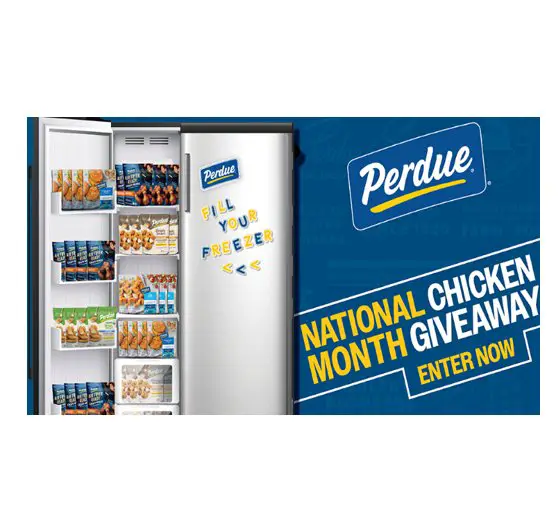 Perdue National Chicken Month Sweepstakes - Win 10 bags Each of Chicken Strips, Tenders, Chunks, Patties and Wings.