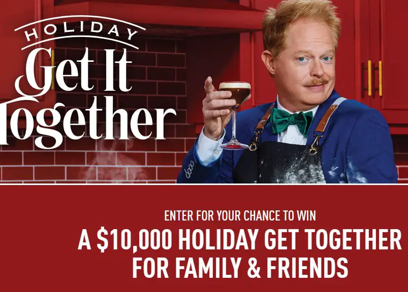 Pernod-Ricard USA Holiday Get It Together Sweepstakes & Instant Win - Win $10,000