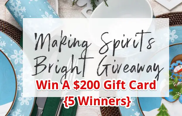 Pfaltzgraff Making Spirits Bright Giveaway - Win A $200 Pfaltzgraff e-Gift Card (5 Winners)