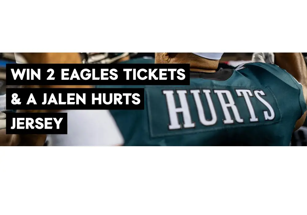 Philadelphia Eagles 2023 Jersey And Ticket Sweepstakes - Win Two Game Tickets And A Signed Jalen Hurts Jersey