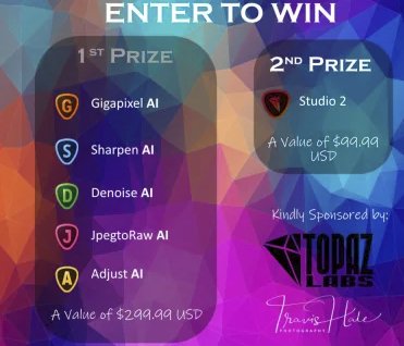 Photography Giveaway Topaz Labs AI Bundle, and Studio 2