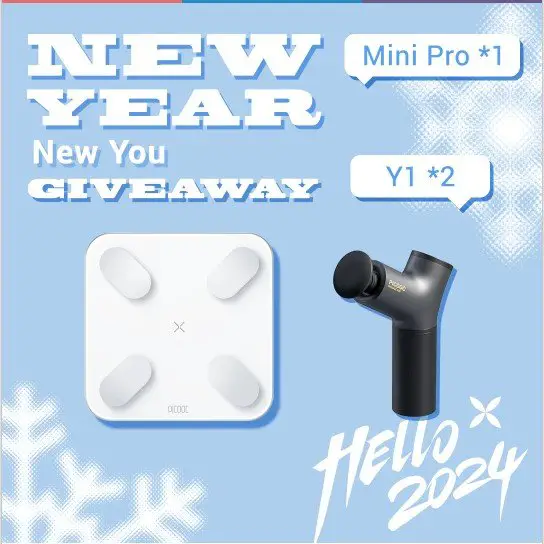 PICOOC New Year, New You Giveaway - Win A PICOOC Y1 Massage Gun & A PICOOC Mini Pro Scale (2 Winners)