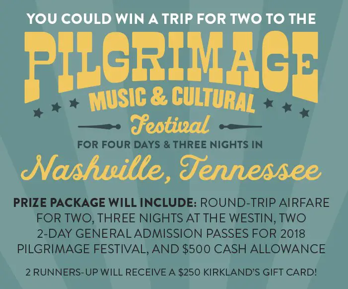 Pilgrimage Festival Sweepstakes