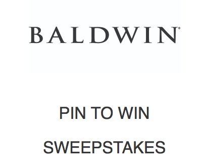Pin to Win Sweepstakes