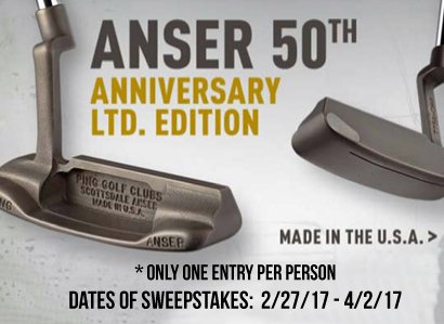 Ping 1966 Anser Tooling Putter 50th Annniversary LTD