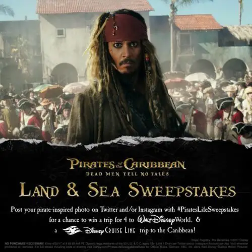 Pirates of the Caribbean Land & Sea Sweepstakes