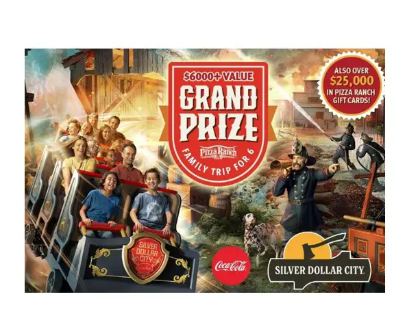 Pizza Ranch’s Makin’ Memories Sweepstakes – Win A Trip For 6 To Silver Dollar Amusement Park + Instant Win Prizes (626 Winners)