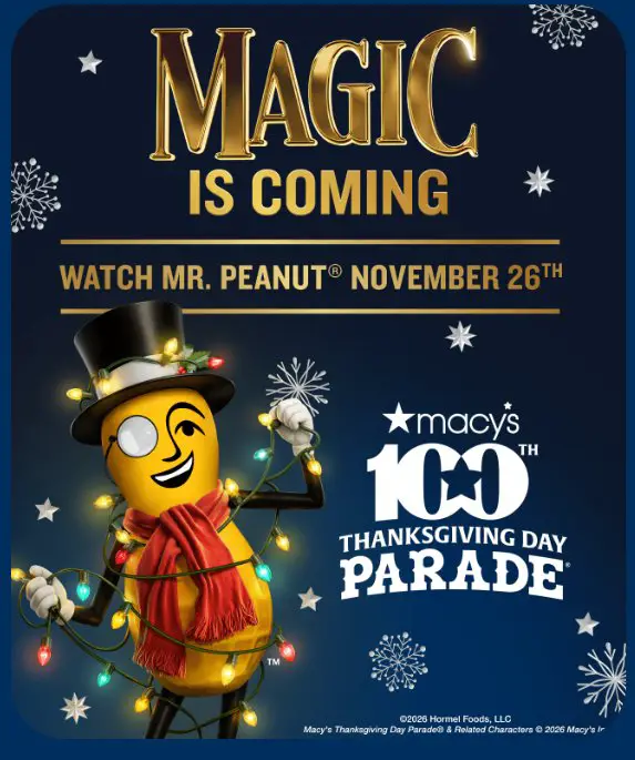 Planters x Macy’s Thanksgiving Parade Sweepstakes – Win A Trip For 5 To New York City For The Macy’s Thanksgiving Day Parade
