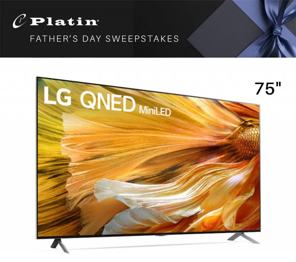 Platin Audio LG Father's Day Sweepstakes - Win A Free 75-inch LG 4K Smart TV