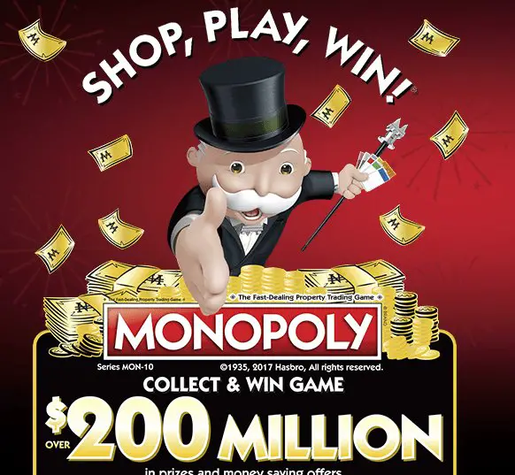 Play Monopoly - www.playmonopoly-us - Shop, Play, and Win Cash Prizes