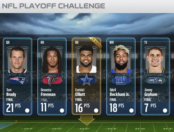 Playoff Challenge Fantasy Game Sweepstakes