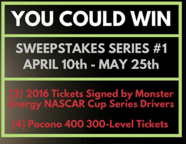 Pocono Raceway 2017 Series Sweepstakes