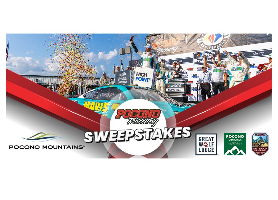 Pocono Raceway X Pocono Mountains Visitors Bureau Sweepstakes - Win Tickets To NASCAR Races, Outdoor Activities And More