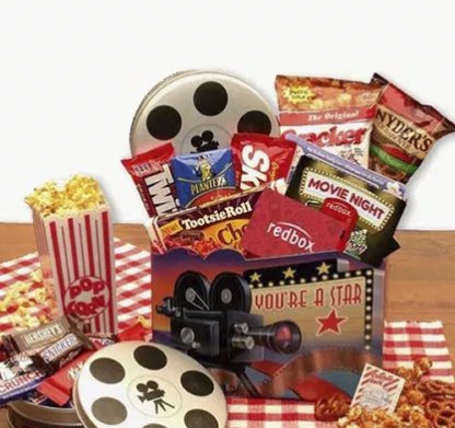 Popcorn Superstar Academy Awards Movie Night Gift Basket