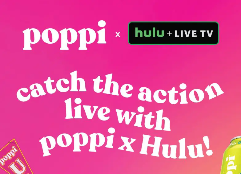Poppi Back to School with Hulu + Live TV Sweepstakes - Win a 3-month Hulu + Live TV Subscription (200 Winners)