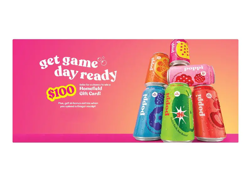 Poppi X Kroger 2026 Back To School Sweepstakes - Win A $100 Home Apparel Gift Card (500 Winners)