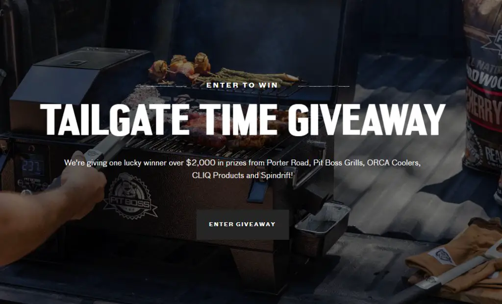 Porter Road Tailgate Time Giveaway – Win A Year Of Spindrift Soda, $300 Gift Card, Cooler, Portable Wood Pellet Grill & More