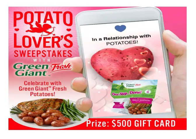 Potato Lover's Sweepstakes with Green Giant Fresh Potatoes - Win A $500 Gift Card