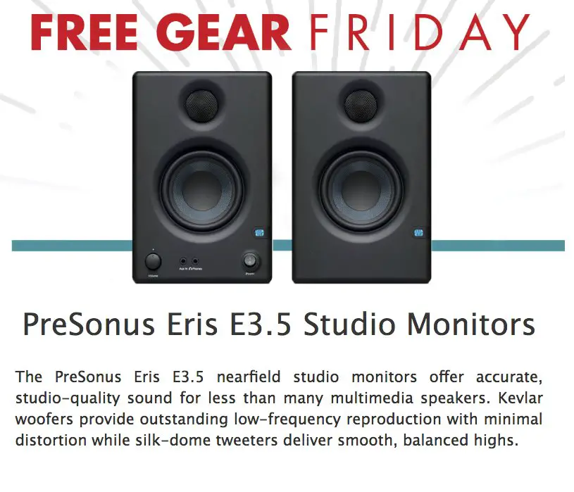 PreSonus Eris E3.5 Studio Monitors Sweepstakes