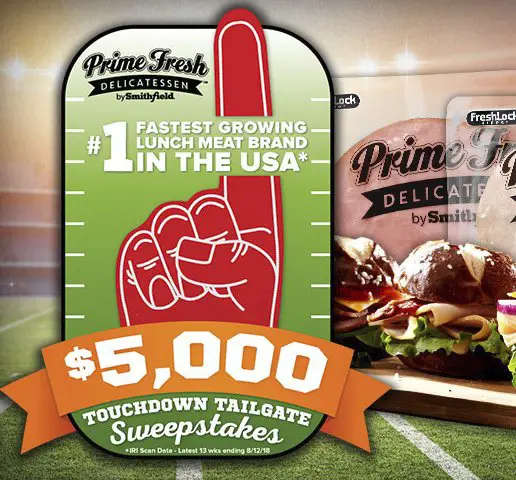 Prime Fresh Tailgate Sweepstakes