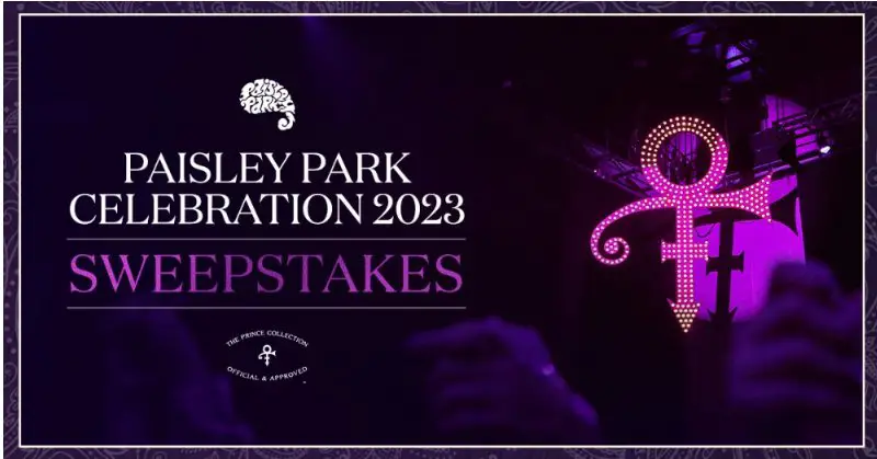 Prince VIP Paisley Park Sweepstakes – Enter For A Chance To Win A Free Trip To Paisley Park