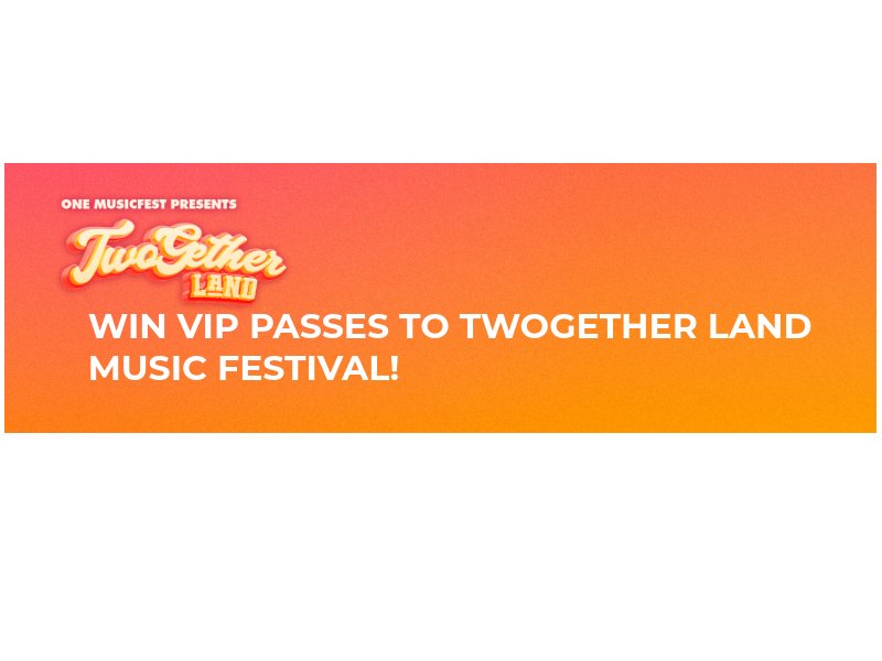 Procter & Gamble Twogether Land Sweepstakes - Win 2 VIP Tickets (2 Winners)