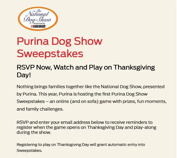 Purina Dog Show Sweepstakes - Win Gift Cards, Coupons and More