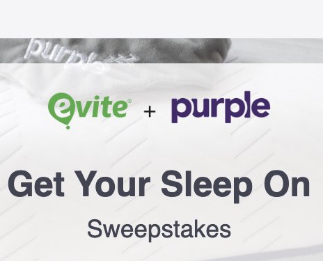Purple Get Your Sleep On Sweepstakes