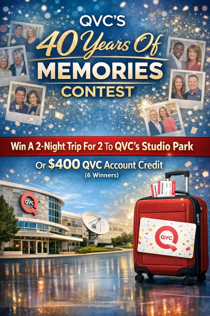 QVC’S 40 Years Of Memories Contest – Win A 2-Night Trip For 2 To QVC’s Studio Park Or $400 QVC Account Credit (6 Winners)
