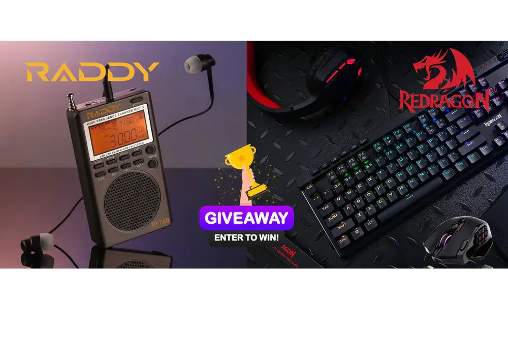 Radioddity Raddy And Redragon Giveaway - Win A Shortwave Radio, Keyboard, Mouse And More